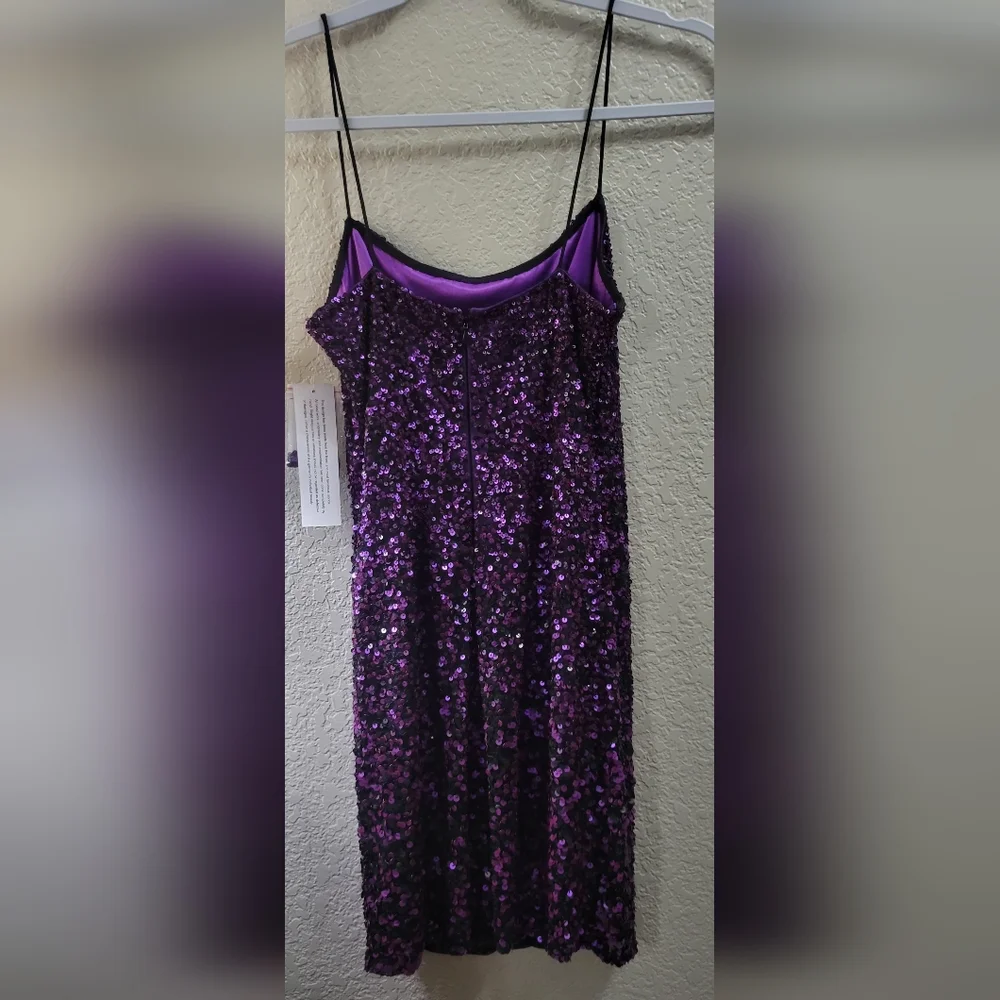 AIDAN MATTOX SEQUIN SPAGHETTI STRAPS PROM  DRESS  Size 2 NWT - Picture 2 of 11